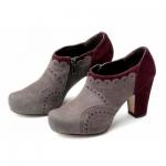 Zapato abotinado de ante de tacón alto de Audley
